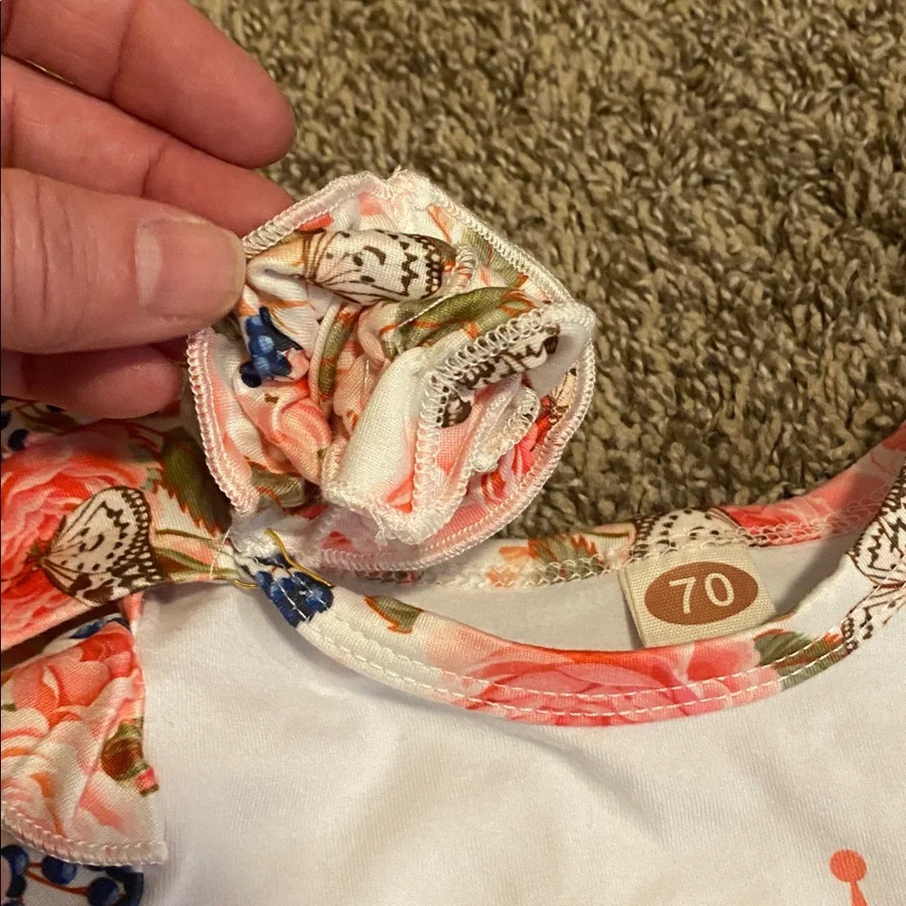 Princess Coming Home Outfit, Newborn to 0-3 Months, Baby Girl Floral